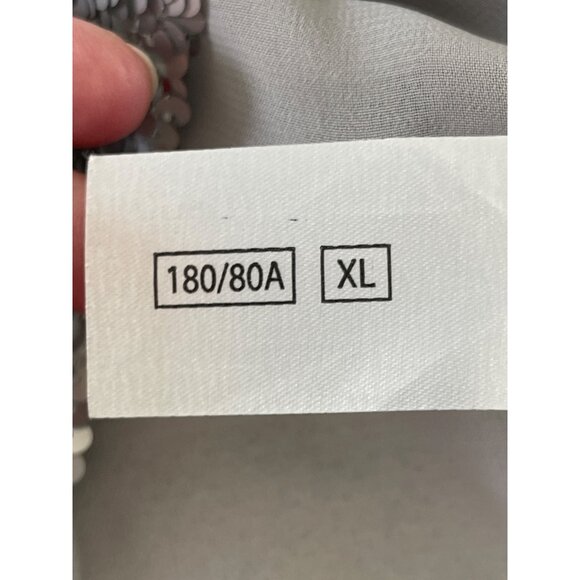 Keepsake The Label No Signs Midi Dress Silver Sequin Size XL New Years Formal - Picture 10 of 12